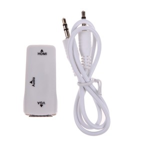 Adaptador HDMI a VGA Ultra multipantalla con Ethernet para HDTV, ordenador, reproductor de DVD, Monitor, combinación de cámara, salida eléctrica