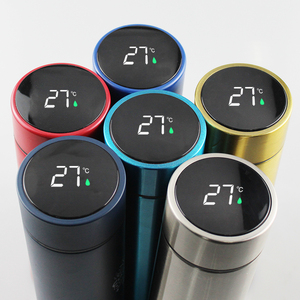 Biểu Tượng Tùy Chỉnh 500Ml Thép Không Gỉ Phòng Tập Thể Dục Tumblers Đôi Tường Cách Nhiệt Chai Nước Thông Minh Chai Nước Với Nhiệt Độ Hiển Thị - Product Image 1