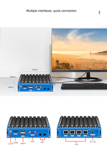 Mini Pc 2.5G Lan masaüstü ağ fansız endüstriyel Intel yumuşak yönlendirici Ddr4 16Gb 512Gb Mini Pc J4125 - Product Image 2