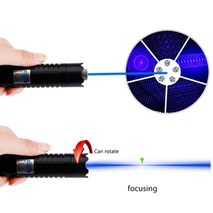 Wiederauf ladbarer Hochleistungs-Laserpointer in Blau/Grün 532nm Wellenlängen licht mit Doppel funktion und rotem Laserpointer - Product Image 1