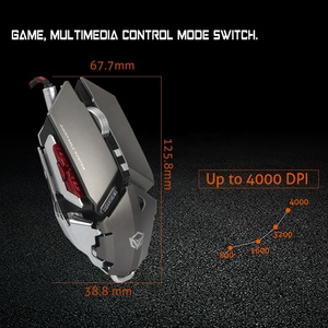 MEETION vendita caldo ad Alta risoluzione programmabile Ottico USB Del Computer pc Wired ergonomico 4000DPI Mouse Da Gioco Meccanica - Product Image 4