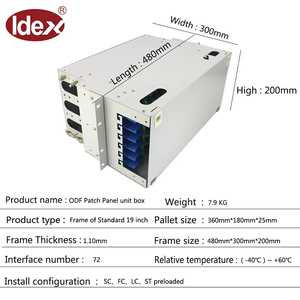 Fiber <strong>Patch</strong> <strong>Panel</strong> <strong>64</strong> <strong>port</strong> ODF 64core Fiber Optic Distribution Box Wall Mounted Fiber Distribution Frame - Product Image 5