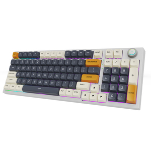Keycap PBT multicolore in stile retrò controllato da Software con tastiera cablato AK98 Design Hot Swap con doppio sistema WiN/MAC - Product Image 1