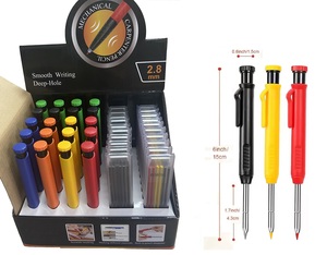 Deep Hole Marker Solid Scribe Tools for Woodworking Engineering Projects Mechanical Pencil <strong>Scriber</strong> Carpenter Pencil <strong>Set</strong> Refills - Product Image 6