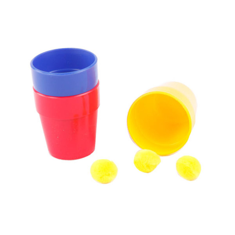 Eco-friendly material cup and ball magic prop trick for promotional sales
