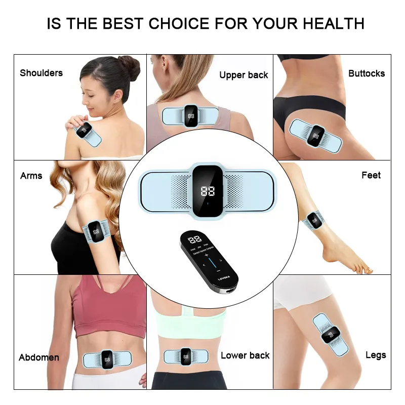 Sistema vestível de aquecimento de força muscular ems, unidade aquecida sem fio, combinação estimulador muscular para alívio da dor, artrite