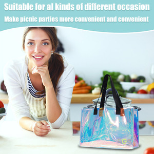 Prismatic PVC Laser <strong>Bag</strong> Compact Holographic Finish Custom Monogram Transparent PVC <strong>Bag</strong>
