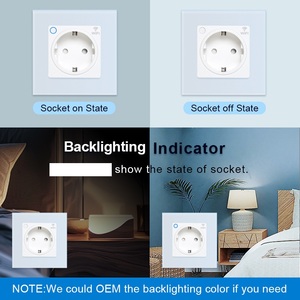 CNSKOU Factory Crystal Panel Control remoto TUYA Ewelink WiFi Power Connected Plug Power Smart Socket Eu - Product Image 4