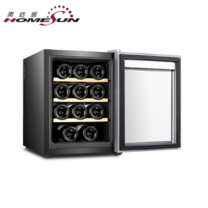 Wholesale oem <strong>wine</strong> and beverage fridge glass door wooden shelves mini <strong>wine</strong> bottle cooler fridge - Product Image 2