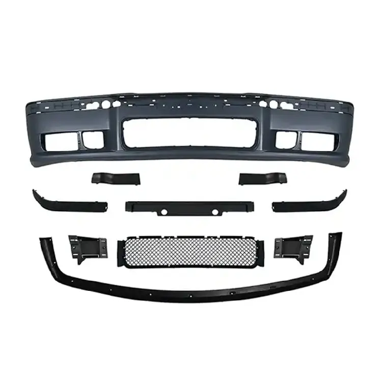 Kit de material SPM para para-choques dianteiros automotivos, acessórios para BMW série 3 E36 estilo M3 1991-1998, ABS de marca, atualização para pára-choques dianteiro