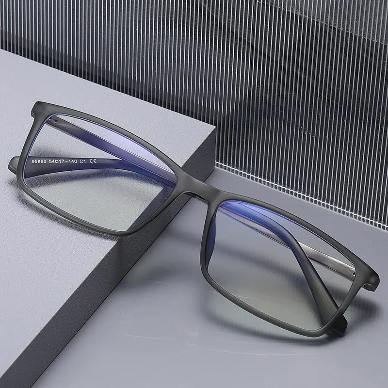 Gafas cuadradas transparentes TR90, lentes ópticas personalizables, Marcos rectangulares transparentes, 2023
