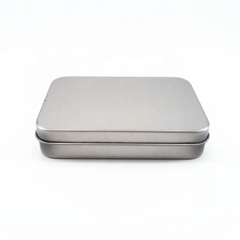 उपहार कार्ड सफेद पैकिंग बॉक्स के लिए छोटे धातु केस टिन बॉक्स
