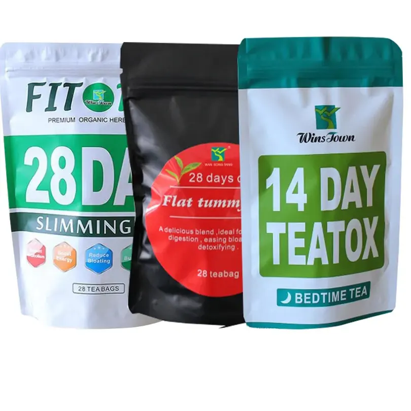 Etiqueta privada 100% hierbas orgánicas té adelgazante pérdida de peso té delgado para perder peso orgánico Super desintoxicación de colon té adelgazante