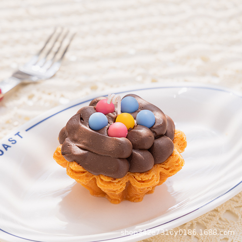 Egg tart with chocolate jasmine