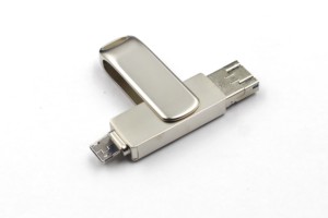 Özelleştirilmiş 4 1 OTG USB Flash sürücü tip C mikro Metal Pendrive 3.0 16gb 32gb 64gb 256gb U Disk için 8 Pin - Product Image 6