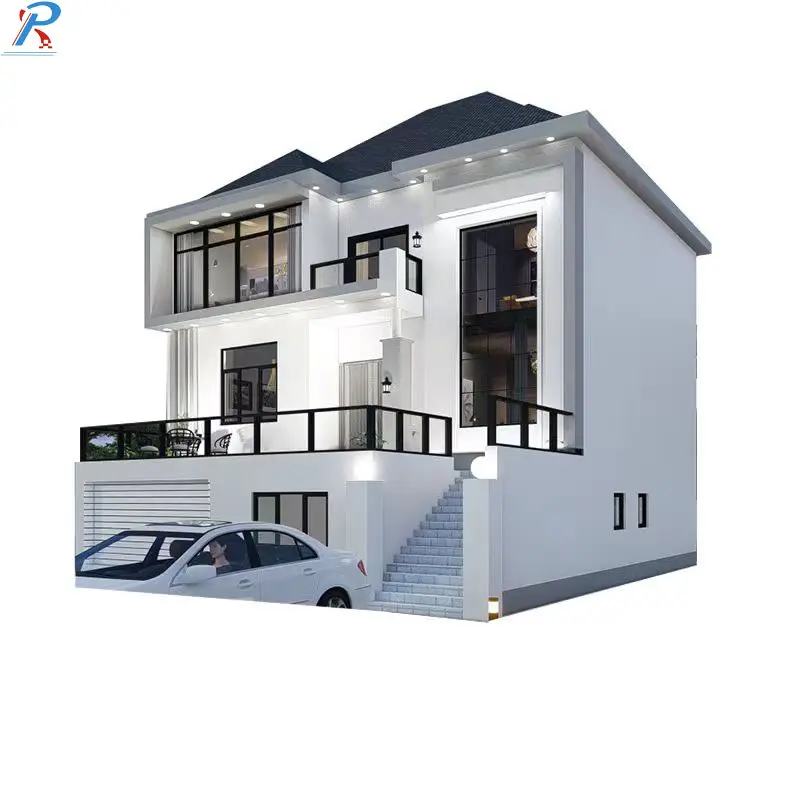 Petite maison préfabriquée économique bâtiment villa modulaire préfabriquée de structure en acier