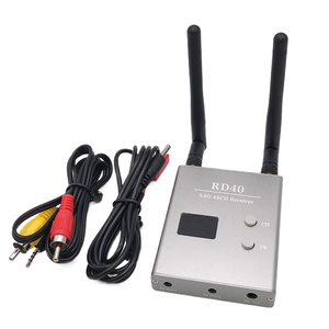 5.8ghz 48通道RD40 Raceband双分集接收器，带A/V和电源线，用于RC赛车无人机四轴飞行器FPV监视器 - Product Image 1