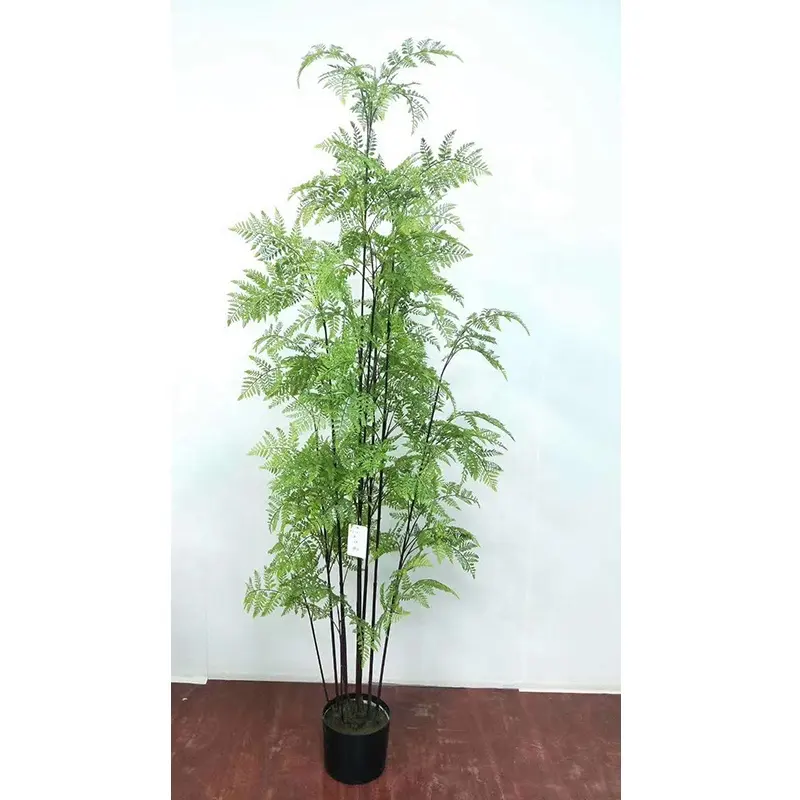 Planta de bonsai artificial de alta qualidade para interior, planta de vaso de samambaia artificial de alta qualidade, 180 cm de altura, 6 pés de altura