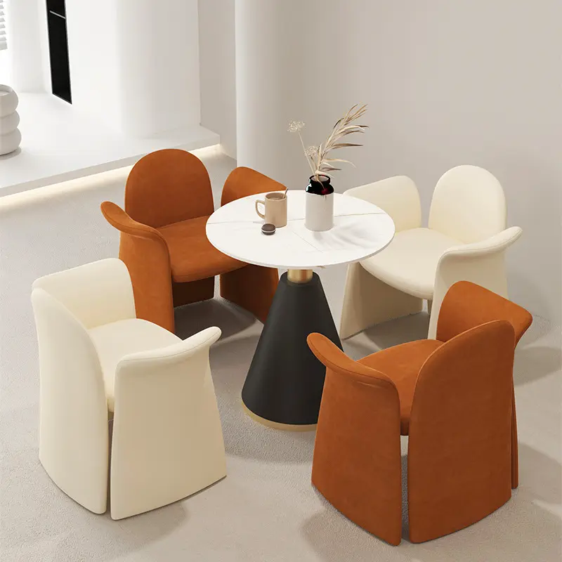 JXT Sofá de negociação de luxo italiano mesa e cadeira combinação restaurante café designer uma mesa quatro cadeiras cadeira única