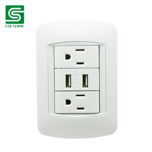 Prise murale <span class=keywords><strong>USB</strong></span> intégrée à deux ports de chargeur pour la mise à niveau du bureau à domicile - Product Image 4