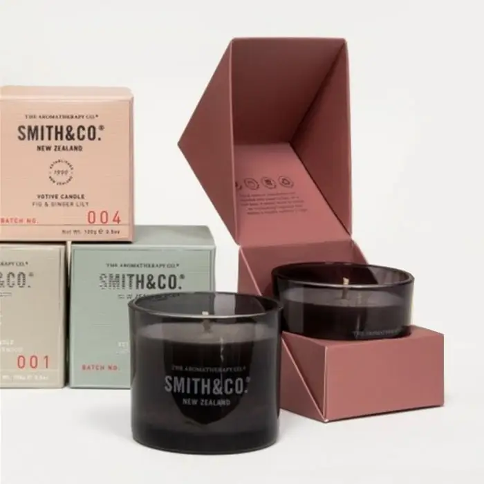 Tapa personalizada perfume de lujo Paquete de regalo difusor de aromaterapia caja de papel diseño creativo cajas de velas embalaje