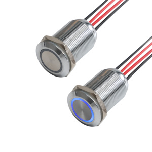 12-24V RV Metal 19MM Flush Mount Touch Sensor Stepless <strong>Dimmer</strong> Switch Button <strong>Control</strong> with Memory Function LED Strip Rope Light - Product Image 1