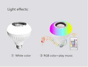 JK103 renkli RGB ampul LED ışık 7W Mini bluetooth kablosuz hoparlör ışık - Product Image 5