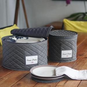 Storage Containers 5 Piece Dish and Cup Storage Set Quilted China Fabric Storage Boxes &amp; Bins Eco-friendly Foldable Polyester - Product Image 5