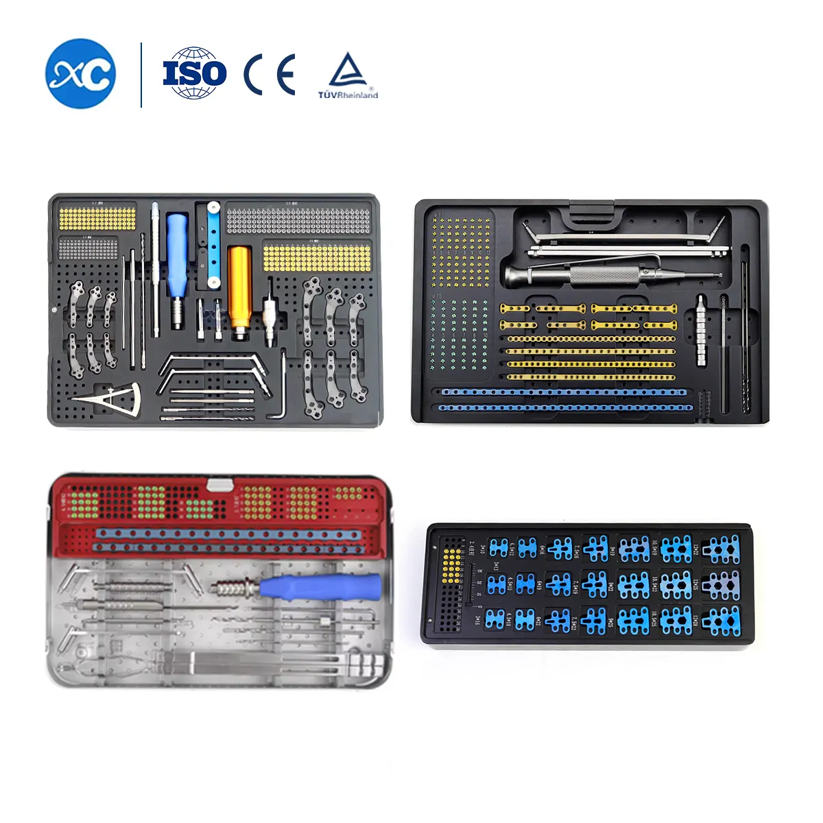 Kit de traumatologie d'instruments orthopédiques vétérinaires alpes 2.4mm TPLO vis et plaque de verrouillage osseux, ensemble d'instruments TTA pour la chirurgie animale