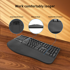2024 KEYCEO Popular ergonómico teclado y ratón Combo 2,4G inalámbrico Bluetooth teclados ratón para PC - Product Image 6