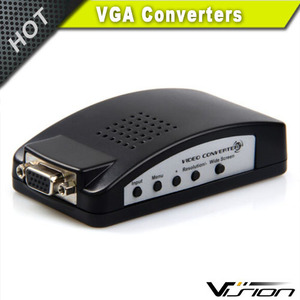 Adaptador de TV, RCA, AV, s-video, en PC, VGA, LCD, CRT Out, convertidor, caja de interruptor