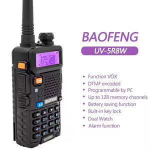 Baofeng-Radio de mano bidireccional de doble banda analógica, interfono sellado de 8W de plástico negro, Walkie Talkie con modulación FM - Product Image 6