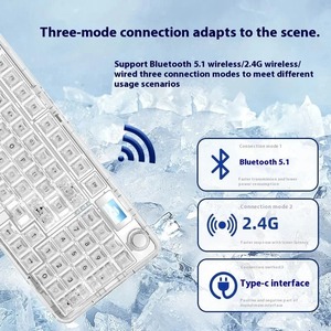 AULA-Teclado mecánico multifuncional de 3 modos, pantalla personalizada, para juegos, RGB, retroiluminado, intercambio en caliente, regalos para jugadores de PC - Product Image 4