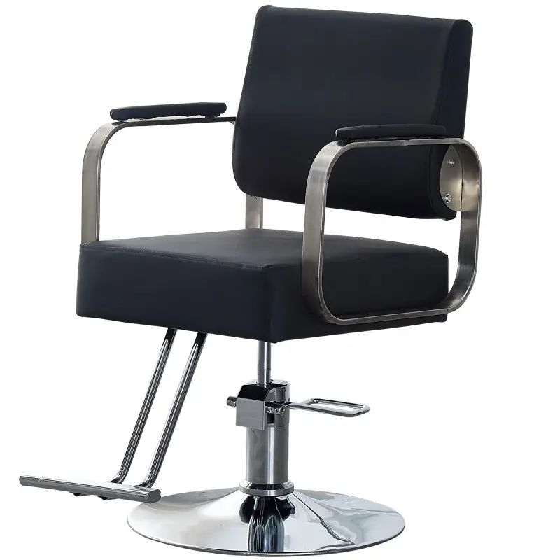 Cadeira de cabeleireiro, cadeiras de barbeiro clássicas, usadas em couro, personalizadas, estilo beleza, embalagem, mobília moderna