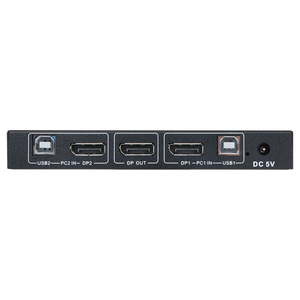 VCOM 2进1出DP KVM交换机4K 30Hz USB2.0显示端口1.2版本，带电脑键盘鼠标打印机2 pcs共享 - Product Image 6