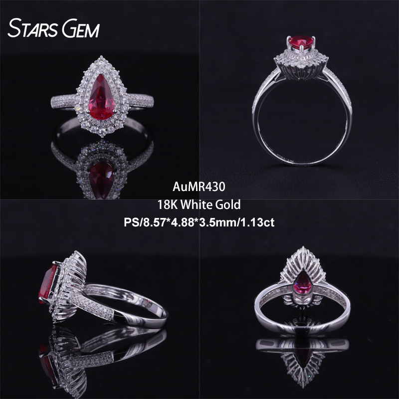 18K White Gold-AuMR430-HK15#/US6.75#