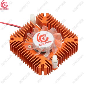 Computer 12V 5V 2Pin 55x55x12mm Graphics Car VGA CPU IC Cooling <strong>Heatsink</strong> With Fan Chip Fan - Product Image 1