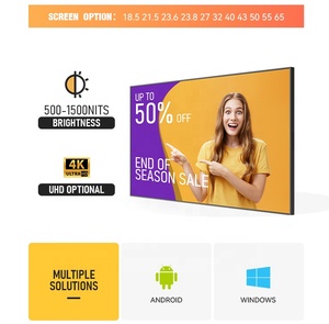 ЖК-дисплей OEM TFT экран 50 дюймов внутренний 65 дюймов безрамный подсветка ЖК Цифровая вывеска для розничной продажи оконный дисплей - Product Image 2