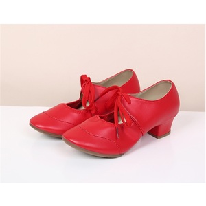 Женские профессиональные латинские квадратные современные танцевальные туфли для взрослых с низким вырезом на мягкой подошве неглубокая оральная Сексуальная Современная танцевальная обувь - Product Image 3