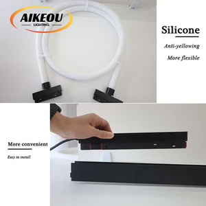 360 Degree Illuminated Round Tube Neon Strip Monochrome LED Light <strong>Source</strong> with Magnetic Track 220V/48V <strong>Input</strong> Voltage - Product Image 5