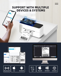 Etiketler, QR kodları, barkodlar, UPS USPS FedEx iş için 4x6 inç için mavi diş termal yazıcı - Product Image 6