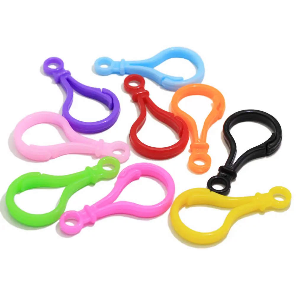 Colorful Plastic Buckle Swivel Lobster Clasp Clips Key Hook Keychain Hook Clip Dog Buckle DIY Bag Accessories