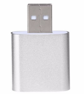 OEM优质外部铝合金USB接口声卡7.1通道音频接口输入声卡