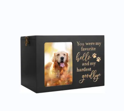 Urnes commémoratives pour chiens ou chats X grandes urnes de crémation en bois avec cadre Photo cadeau commémoratif pour animaux de compagnie