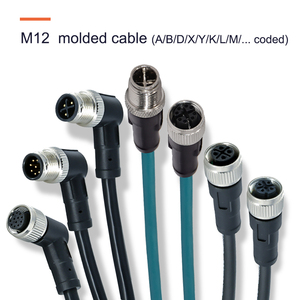 Phoenix M12 erkek kadın M12 konnektör kablosu ile tel özelleştirmek su geçirmez 3 4 5 8 12 17 Pin vidalı kriko bağlayıcı P2 kadın