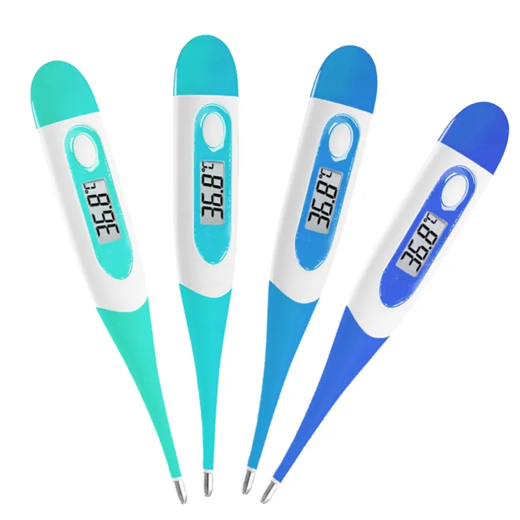 Thermomètre numérique de contact pour bébé adulte, fabricant OEM, haute précision, corps, fièvre buccale, thermomètre domestique flexible et étanche