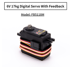 FB5118M 7.4V 17Kg With Feedback Steel Gear 0.167Sec 300 Degree Core <strong>Motor</strong> Digital Servo <strong>Motor</strong> for Security Robot <strong>Arduino</strong> Nano