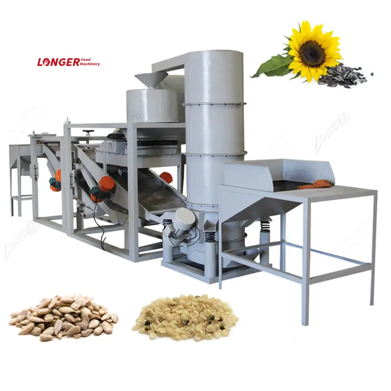 Machine commerciale industrielle à éplucher les graines de chanvre, appareil pour enlever les graines de tournesol, sortie d'usine