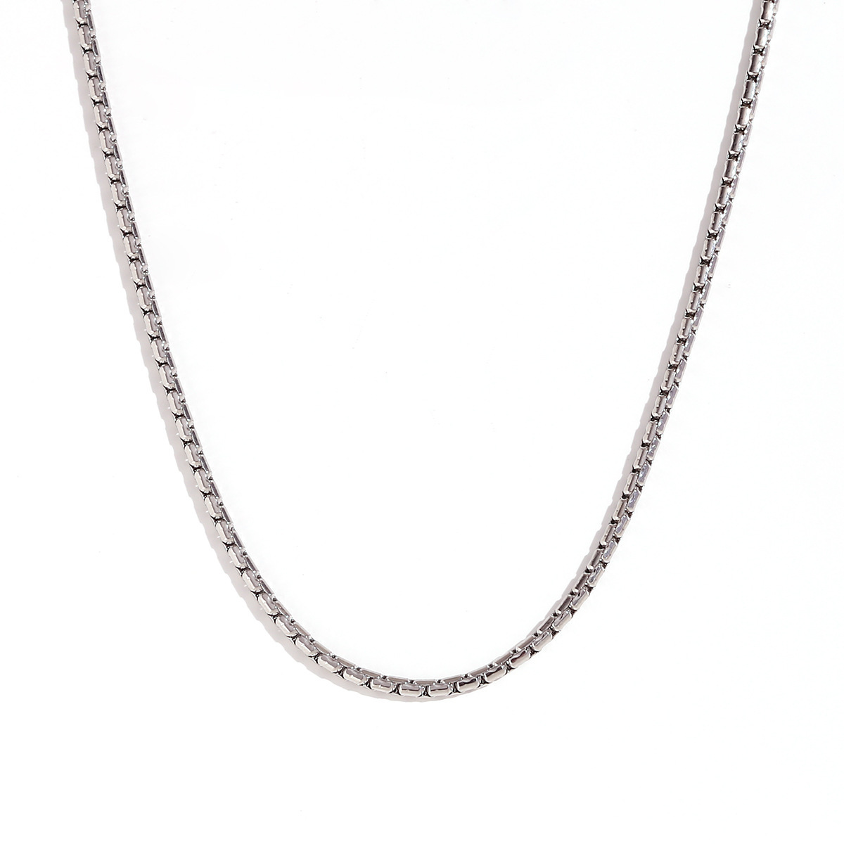 2.2mm Round box-Silver-80cm+10cm