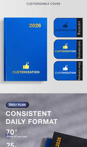 2026 <span class=keywords><strong>A5</strong></span> da chương trình kế hoạch tổ chức hàng năm lịch Tạp Chí may ràng buộc A4 PU Bìa Nhật Ký hàng ngày máy tính xách tay in phong cách - Product Image 6